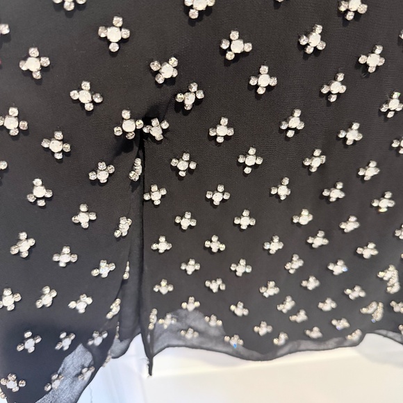 h:ours black fully embellished mini cocktail dres - Picture 4 of 5